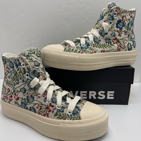 Converse WMNS Floral High-Top
CTAS LIFT HI
EGRET/NATURAL IVORY Platform Sneakers - Picture 10 of 16
